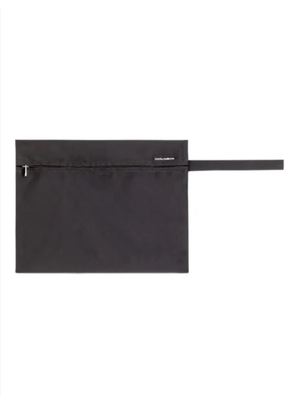 ❤️… Dolce & Gabbana Black Nylon Wristlet Pouch with Logo Tab